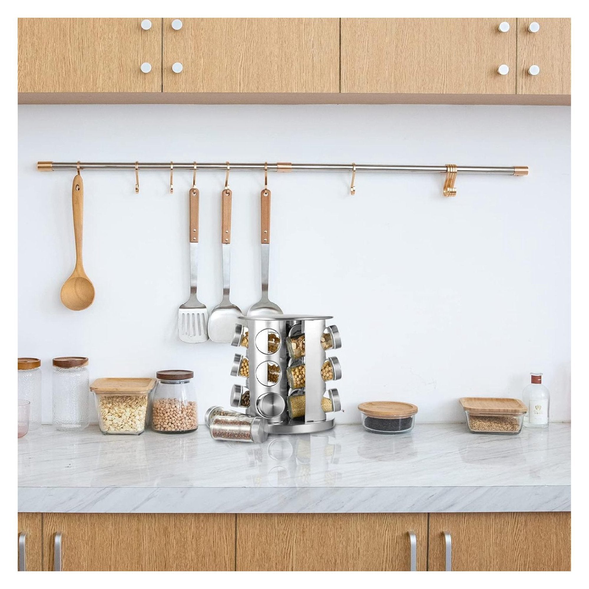 Organizador de Condimentos Giratorio - 12 Frascos