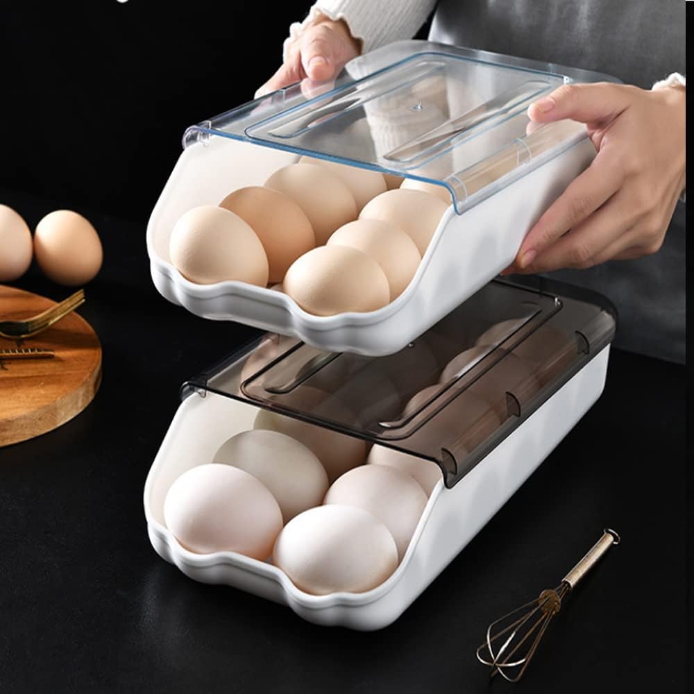 Organizador De Huevos Tapa Transparente