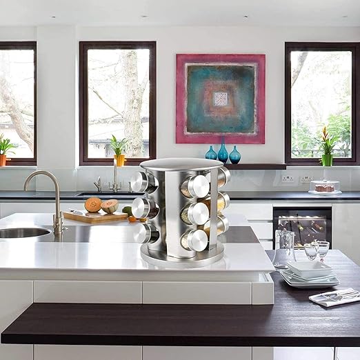 Organizador de Condimentos Giratorio - 12 Frascos