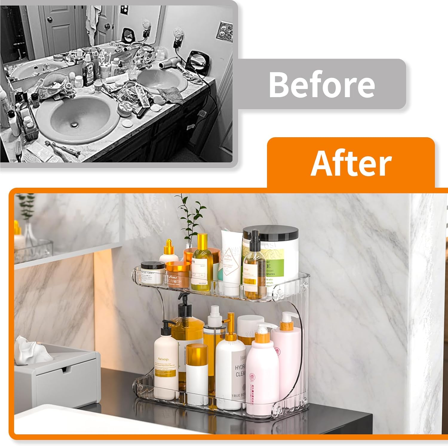 Organizador Multiuso de 2 niveles