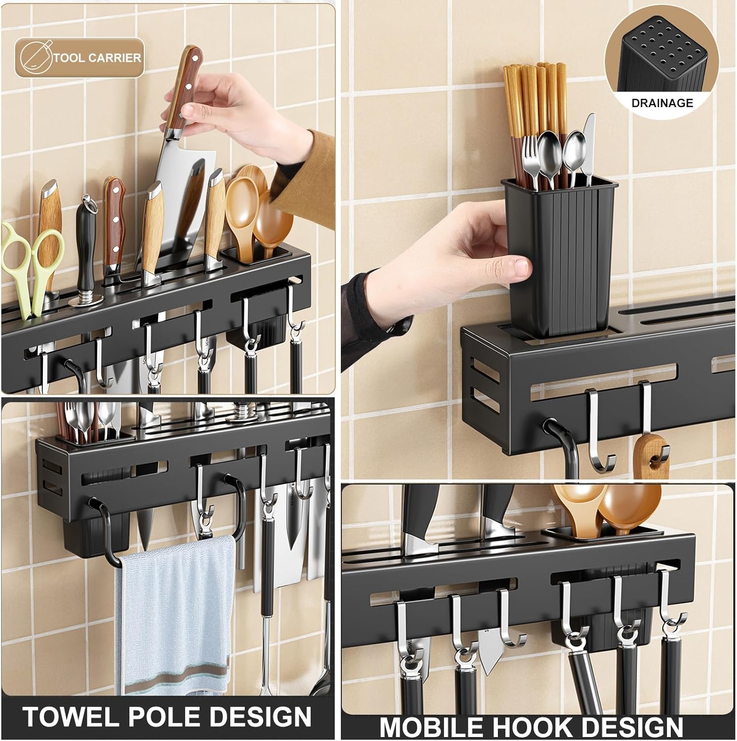 Organizador de Utencilios de Pared